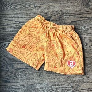 Orange Patterned Shorts
